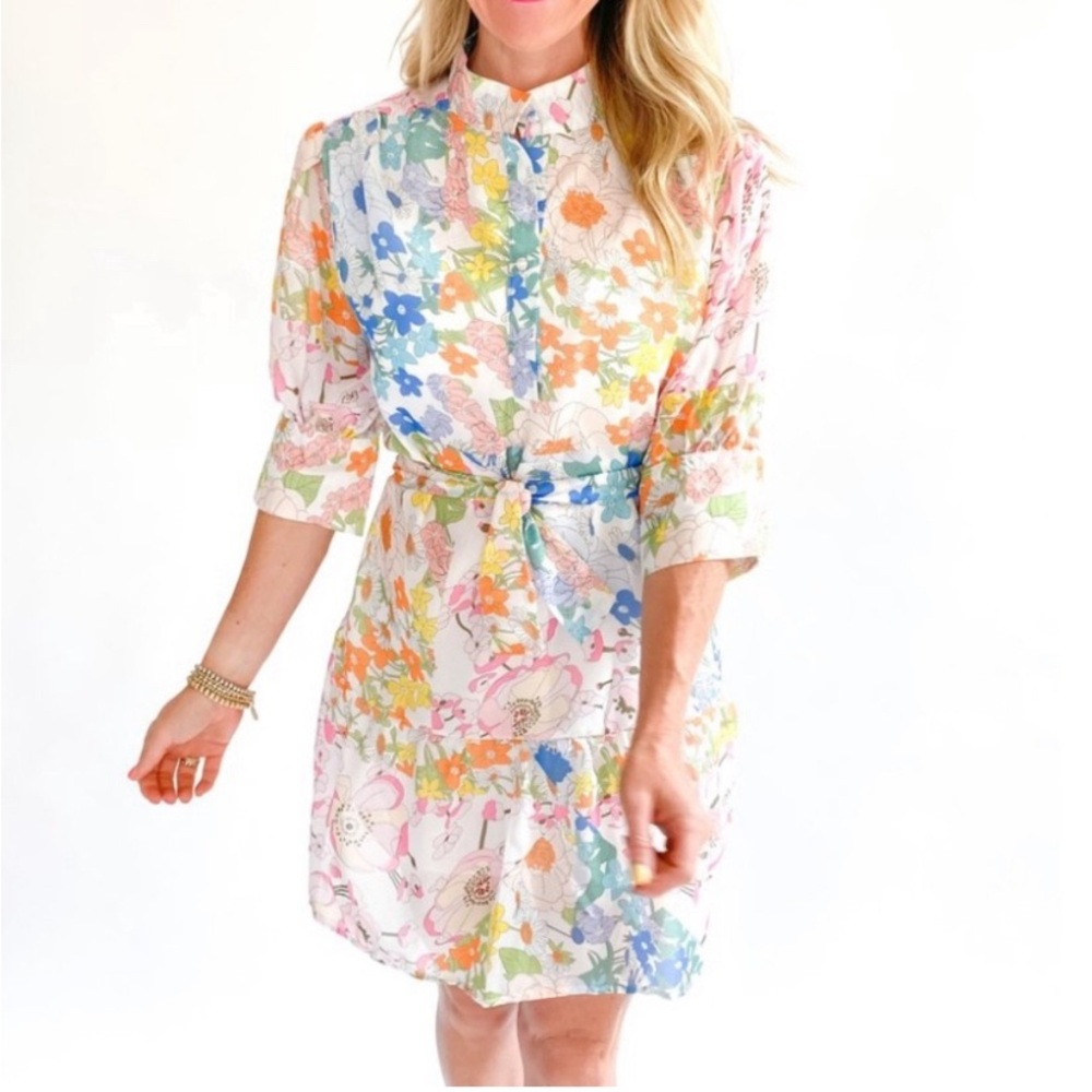 Multicolored floral dress